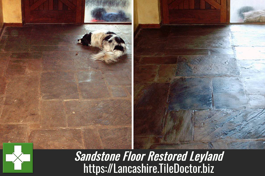 Sandstone Floor Restored in Leyland