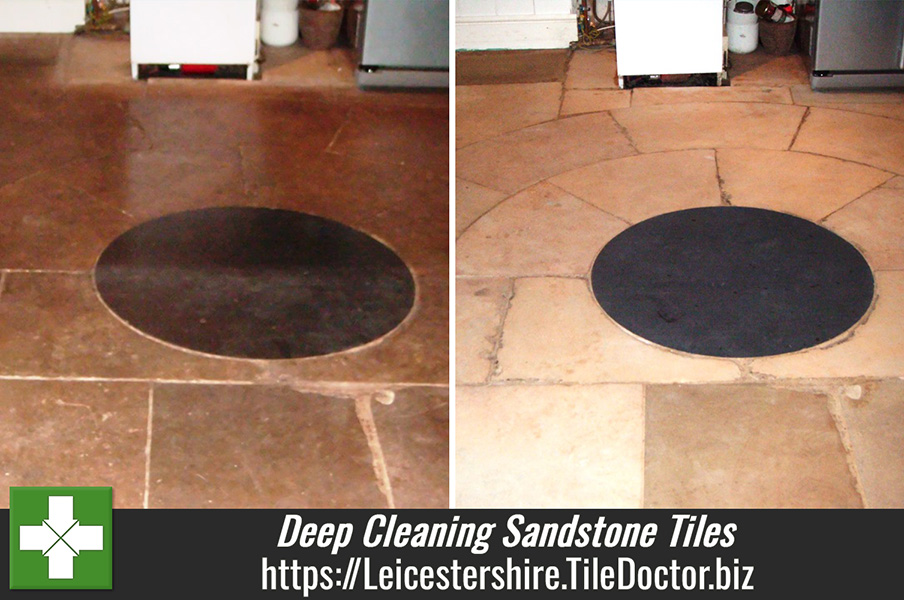 Deep Cleaning Sandstone Tiles in Leicestershire