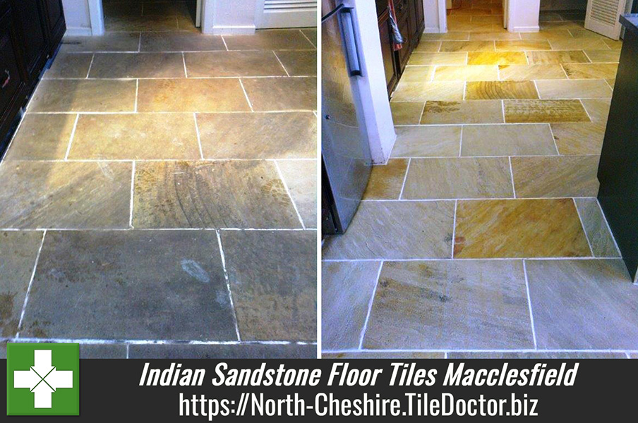 Maintaining an Indian Sandstone Floor Tiles in Macclesfield