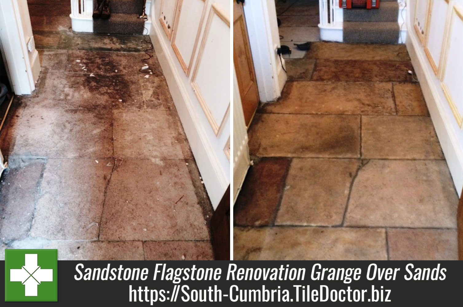Sandstone Flagstone Renovation In Grange-Over-Sands