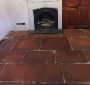 Red Sandstone Floor after restoration in Kirby Lonsdale