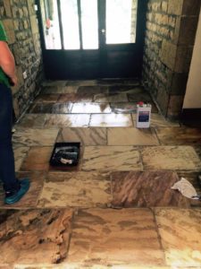 Indian Sandstone Floor Lancashire After Restoration