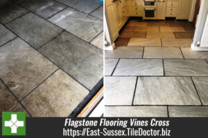 Deep Cleaning Flagstone Flooring in Vines Cross