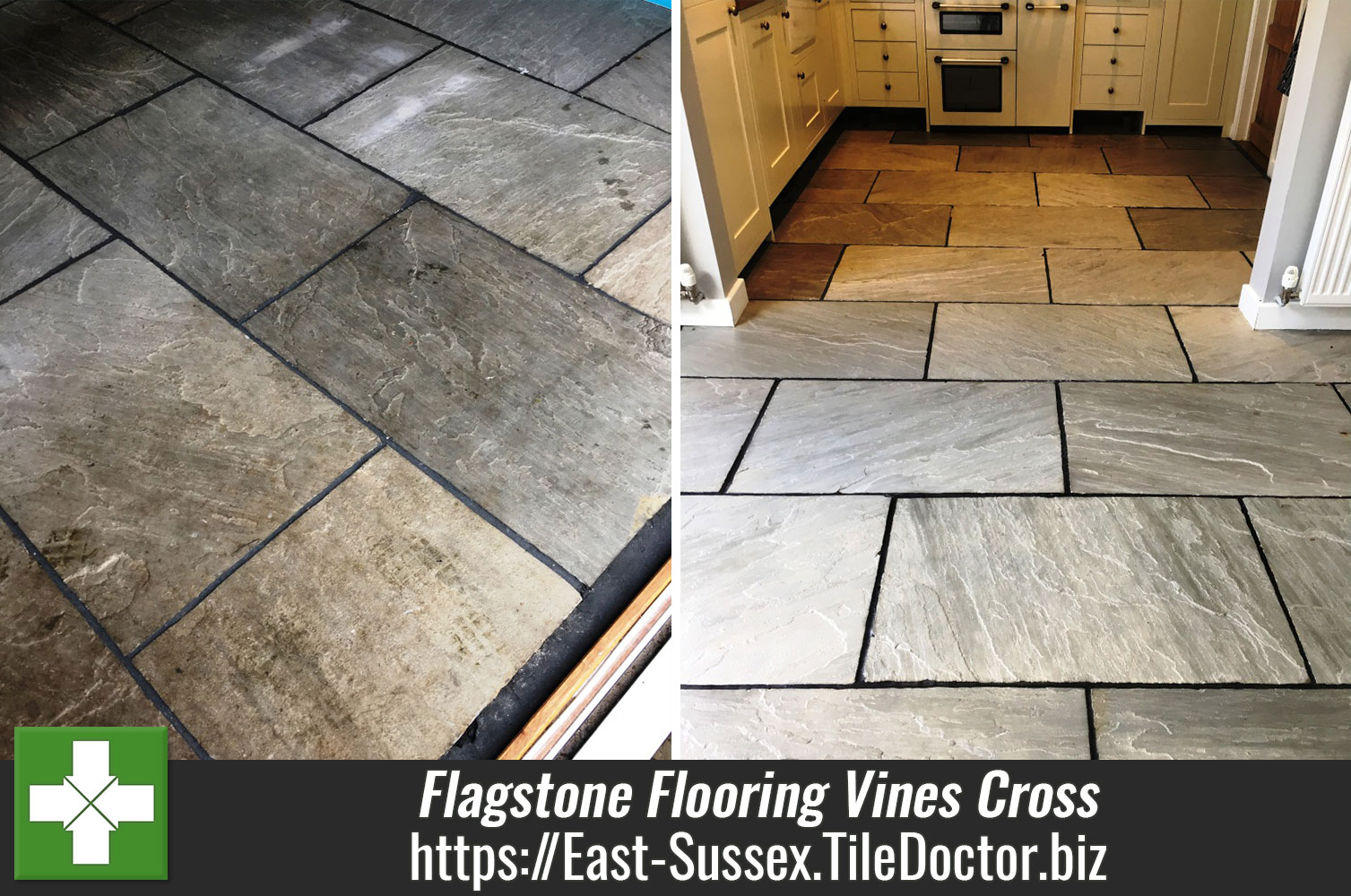 Deep Cleaning Flagstone Flooring in Vines Cross