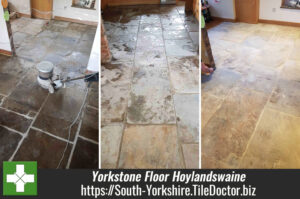 Yorkstone Tiled Floor Renovation Hoylandswaine