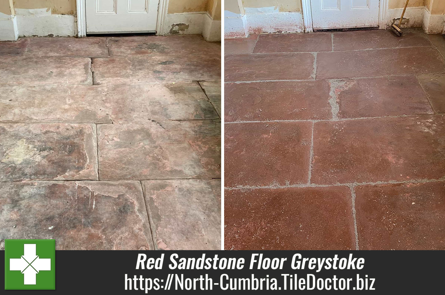 Aldous Red Sandstone Floor Restored Greystoke